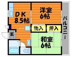 エクセレンス笹沖の物件間取画像